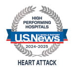 Rated High-Performing in Heart Attack 2024-2025 by U.S. News & World Report.